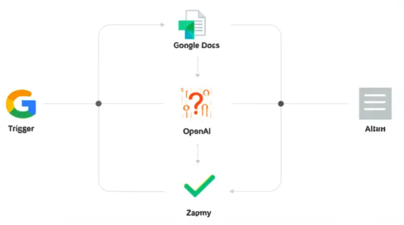 2) ตั้งค่า Zapier: ทริกเกอร์จาก Google Docs, แปลงเนื้อหาเป็น prompt ที่เหมาะสม และเรียกใช้ OpenAI เพื่อสรุปข้อความอัตโนมัติ