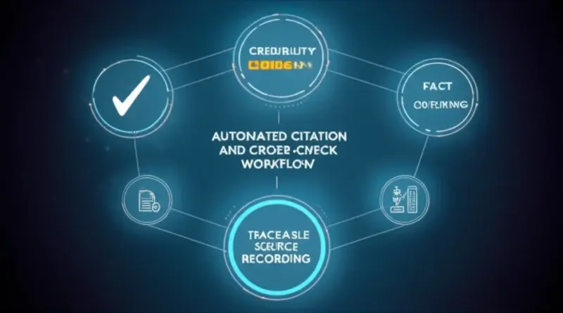 การสร้างกระบวนการ Citation และ Cross-check อัตโนมัติ: เทคนิคการตรวจสอบข้อเท็จจริง การให้คะแนนความน่าเชื่อถือ และการบันทึกแหล่งที่มาแบบ Traceable
