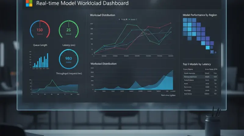 การแสดงภาระงานโมเดลแบบเรียลไทม์ใน Power BI: การวัดงานคิว, Latency, Throughput และการสร้าง Visual ที่สื่อความหมาย