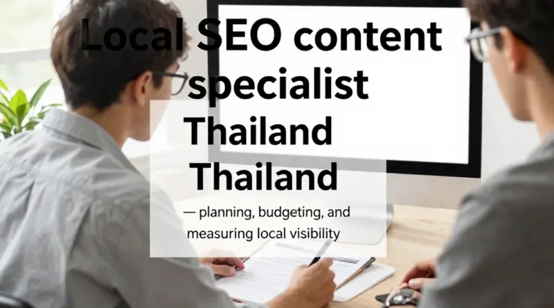Local SEO Content Specialist ในประเทศไทย: วิธีเลือก วางแผน งบประมาณ และวัดผลเพื่อเพิ่มการมองเห็นแบบท้องถิ่น
