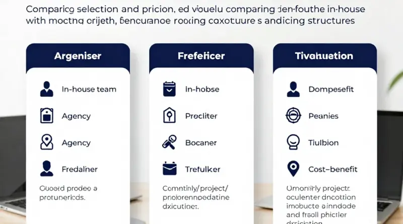 การคัดเลือก Vendor และโมเดลราคา: รีวิวรูปแบบ Vendor (in-house vs agency vs freelancer), โครงสร้างราคา (รายงานเดือน/โครงการ/ผลลัพธ์) และการประเมินต้นทุน-ผลตอบแทน