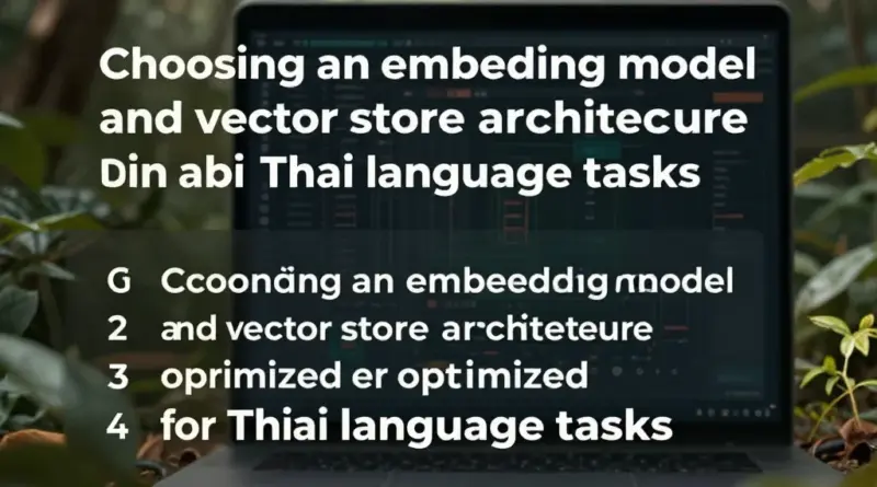 การเลือกโมเดล Embedding และโครงสร้างเวกเตอร์สโตร์ที่เหมาะสมกับงานภาษาไทย