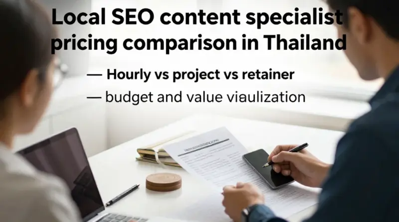 งบประมาณ ความคุ้มค่า และรูปแบบราคาบริการของ Local SEO Content Specialist ในไทย (Hourly vs Project vs Retainer)