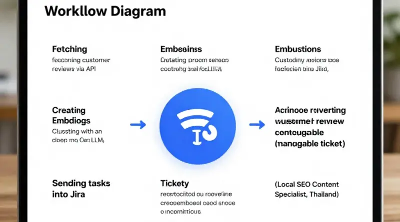 ดึงรีวิวผ่าน API → ทำ Embedding → จัดกลุ่มด้วย LLM แล้วส่งเข้า Jira: แนวทางปฏิบัติสำหรับการแปลงรีวิวลูกค้าเป็นงานที่จัดการได้ (Local SEO Content Specialist, Thailand)