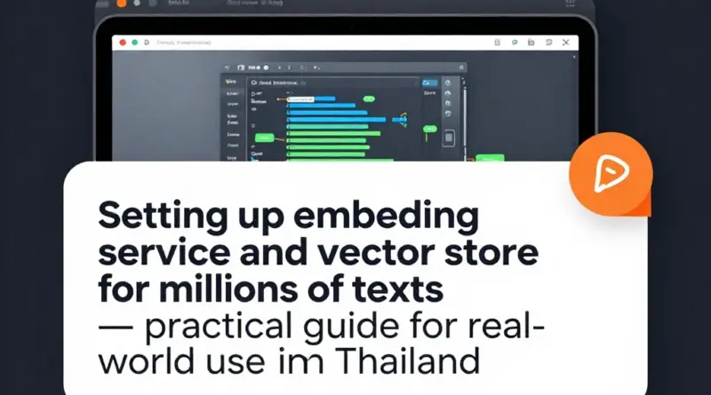เลือกบริการ Embedding และตั้งค่าเวกเตอร์สโตร์สำหรับสเกลล้านข้อความ: คู่มือครบจบสำหรับใช้งานจริงในประเทศไทย