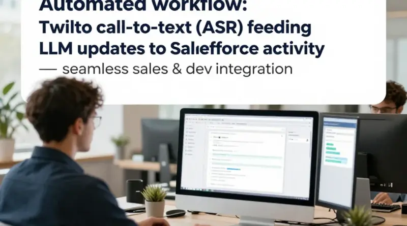 ใช้ Twilio + ASR → LLM → อัปเดต Salesforce Activity อัตโนมัติ: แนวทางครบวงจรสำหรับทีมขายและพัฒนา