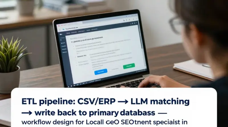 ETL จาก CSV หรือ ERP → LLM Matching → เขียนกลับฐานข้อมูลหลัก: วิธีออกแบบเวิร์กโฟลว์สำหรับ Local SEO Content Specialist ในไทย