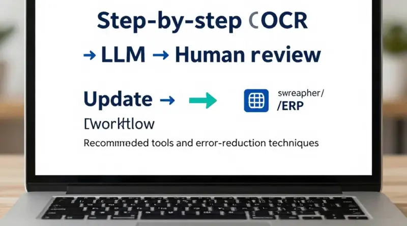 การตั้งกระบวนการ OCR → LLM → ตรวจสอบมนุษย์ → อัปเดตสเปรดชีต/ERP: ขั้นตอนทีละขั้นตอน, เครื่องมือที่แนะนำ และวิธีลดข้อผิดพลาด