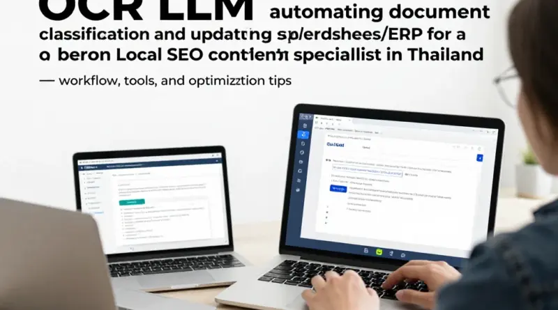 การใช้ OCR + LLM เพื่อจัดประเภทเอกสารและอัปเดตสเปรดชีต/ERP สำหรับ Local SEO Content Specialist ในไทย: แนวทางปฏิบัติและเคล็ดลับเพิ่มประสิทธิภาพ