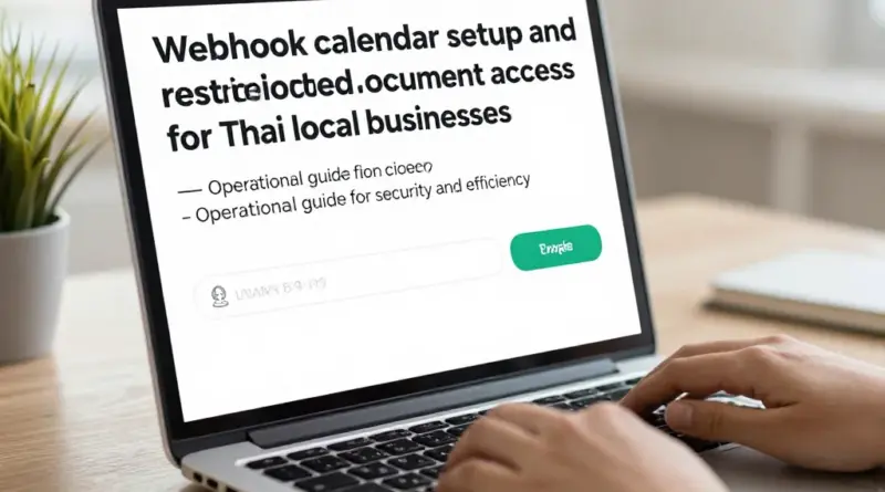 ตั้งค่า Webhook Calendar และการเข้าถึงไฟล์เอกสารอย่างจำกัดสิทธิ์สำหรับธุรกิจท้องถิ่นในไทย: คู่มือปฏิบัติการเพื่อความปลอดภัยและประสิทธิภาพ