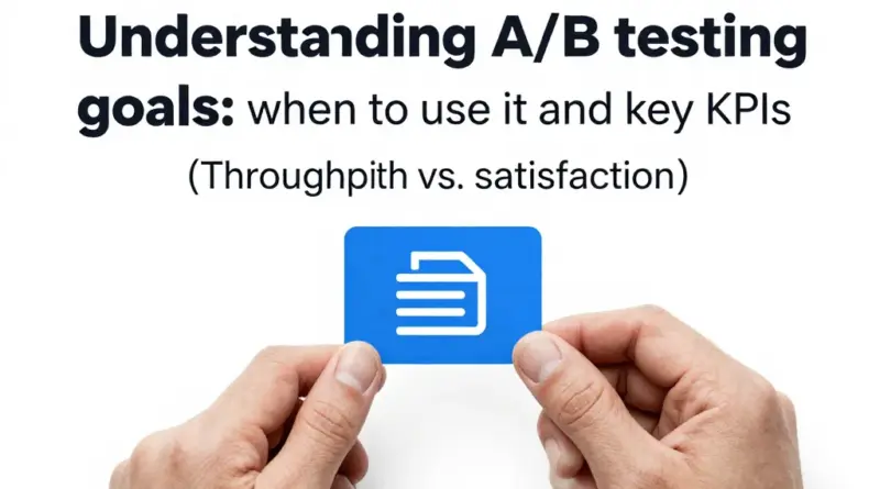 ทำความเข้าใจเป้าหมายของ A/B ทดสอบ: เมื่อไหร่ควรใช้ และ KPI สำคัญ (throughput vs. ความพึงพอใจ)