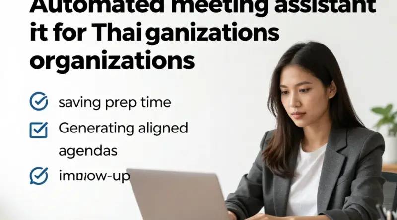 ประโยชน์หลักของผู้ช่วยจัดประชุมอัตโนมัติสำหรับองค์กรไทย: ลดเวลาจัดเตรียม สร้างวาระที่สอดคล้อง และเพิ่มการติดตามผล