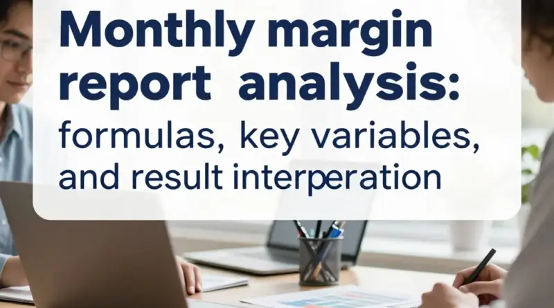 วิธีคำนวณและวิเคราะห์รายงานส่วนต่างแบบรายเดือน (Monthly Margin Report): สูตร ตัวแปรสำคัญ และการตีความผลลัพธ์