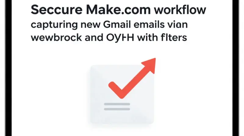 2. ตั้งค่า Make.com เพื่อดักจับอีเมลใหม่จาก Gmail อย่างปลอดภัย (Webhook, OAuth, ฟิลเตอร์)