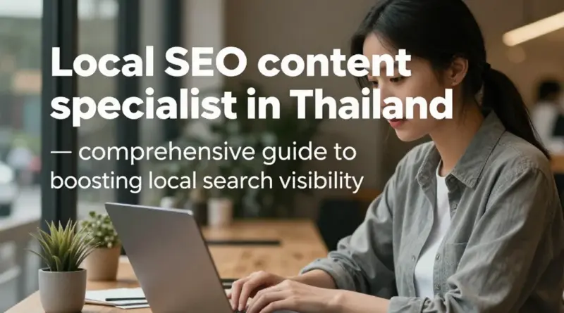 Local SEO Content Specialist ในประเทศไทย: คู่มือครบวงจรเพื่อเพิ่มการมองเห็นบนเสิร์จท้องถิ่น