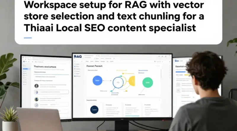 ตั้งค่าสภาพแวดล้อม RAG, เลือกเวกเตอร์สโตร์ และการตัดแบ่งข้อความสำหรับ Local SEO Content Specialist ในไทย: แนวทางครบวงจรเพื่อผลการค้นหาและการจัดอันดับท้องถิ่น