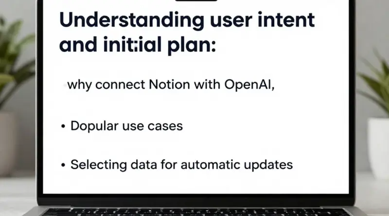 ทำความเข้าใจเจตนาผู้ค้นหาและแผนงานเบื้องต้น: ทำไมต้องเชื่อม Notion กับ OpenAI, กรณีใช้งานยอดนิยม, การเลือกข้อมูลที่จะอัปเดตอัตโนมัติ