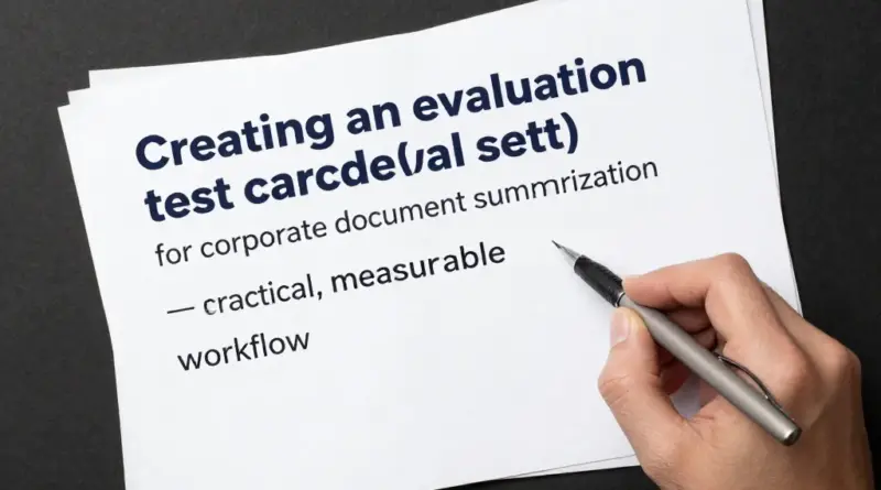 วิธีทำการ์ดทดสอบ (Eval Set) สำหรับงานสรุปเอกสารในบริษัท: แนวทางขั้นตอนที่ใช้ได้จริงและวัดผลได้