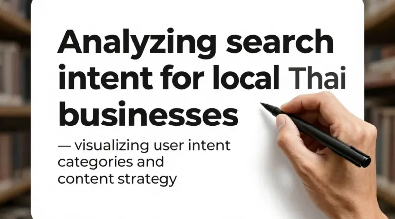 วิธีประเมินและวิเคราะห์เจตนาผู้ค้นหา (Search Intent) สำหรับธุรกิจท้องถิ่นในไทย เพื่อวางกรอบคอนเทนต์ที่ตรงเป้าหมาย