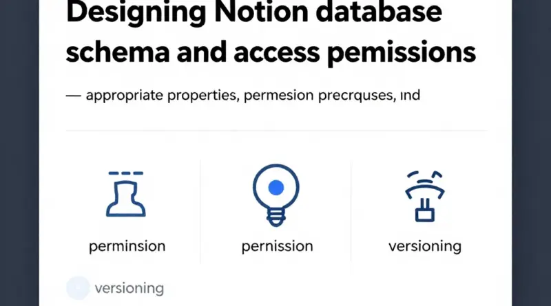 ออกแบบสคีมาและสิทธิ์การเข้าถึงใน Notion: กำหนดฐานข้อมูล (properties) ที่เหมาะสม, ข้อควรระวังเรื่อง permission และ versioning