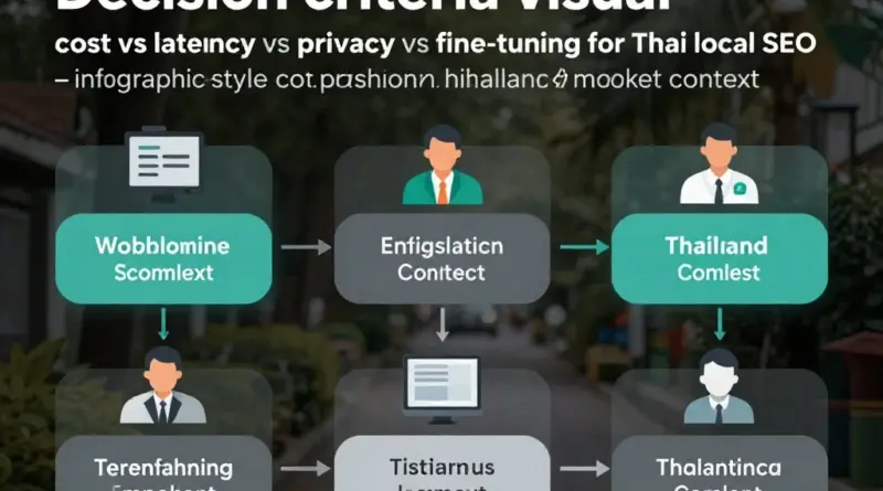 เกณฑ์การตัดสินใจ: ค่าใช้จ่าย ความเร็ว ความเป็นส่วนตัว และการปรับแต่งแบบเฉพาะสำหรับตลาดไทย (Cost, latency, privacy, fine-tuning for Thai local SEO)