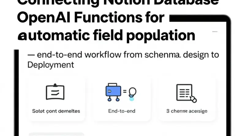 เชื่อม Notion Database กับ OpenAI Functions เพื่อกรอกฟิลด์อัตโนมัติ: แนวทางครบถ้วนตั้งแต่การออกแบบสคีมาไปจนถึงการ deploy