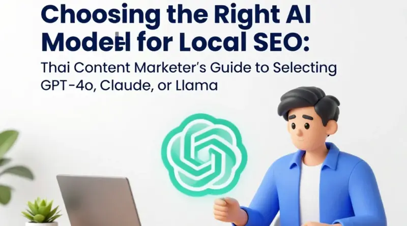 เลือกโมเดลให้เหมาะงาน: คู่มือนักการตลาด Local SEO Content Specialist ในประเทศไทยเพื่อเลือก GPT-4o, Claude หรือ Llama ให้ได้ผลดีที่สุด