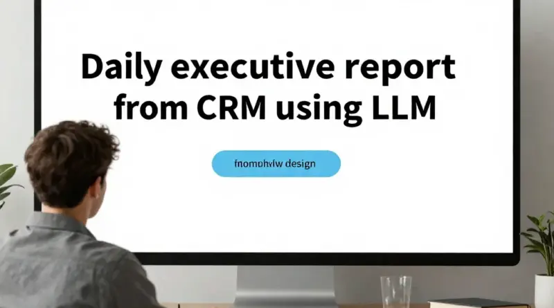 H2: วิธีออกแบบ Workflow สร้างสรุปรายงานผู้บริหารรายวันจาก CRM ด้วย LLM