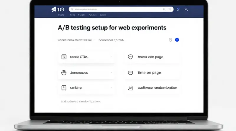 การตั้งค่า A/B Test: ตัวชี้วัดที่ควรวัด (CTR, Conversion, Time on Page, Rankings) และวิธีสุ่มกลุ่มเป้าหมาย