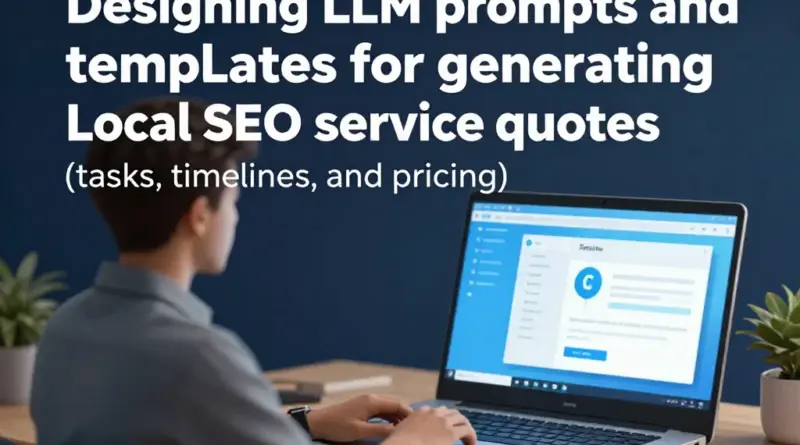 การออกแบบ prompt และเทมเพลต LLM สำหรับสร้างร่างใบเสนอราคา (ข้อเสนอราคาบริการ Local SEO รายการงาน ระยะเวลา และราคา)