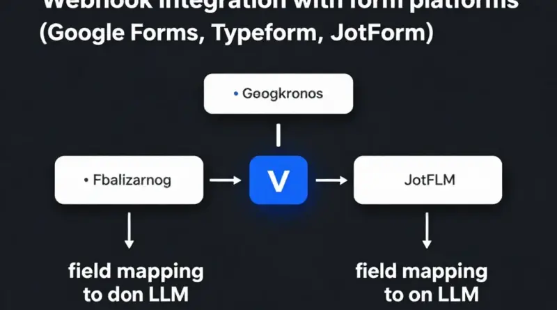 การเชื่อมต่อ Webhook กับระบบจัดการแบบฟอร์ม (Google Forms, Typeform, JotForm) และการแมปฟิลด์เพื่อส่งข้อมูลไปยัง LLM