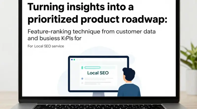 การแปลงอินไซท์เป็น Prioritized Roadmap ผลิตภัณฑ์: เทคนิคการจัดลำดับฟีเจอร์จากข้อมูลลูกค้าและ KPI ทางธุรกิจสำหรับบริการ Local SEO