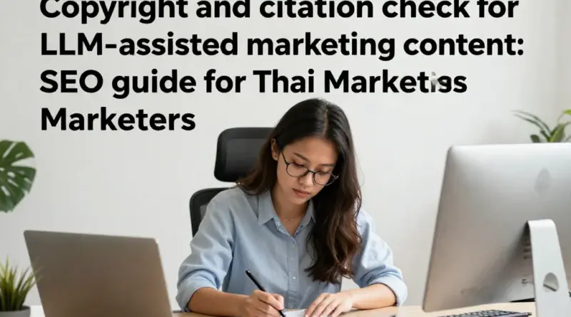 ตรวจลิขสิทธิ์และการอ้างอิงเมื่อใช้ LLM ช่วยสร้างคอนเทนต์การตลาด: คู่มือ SEO สำหรับนักการตลาดไทย