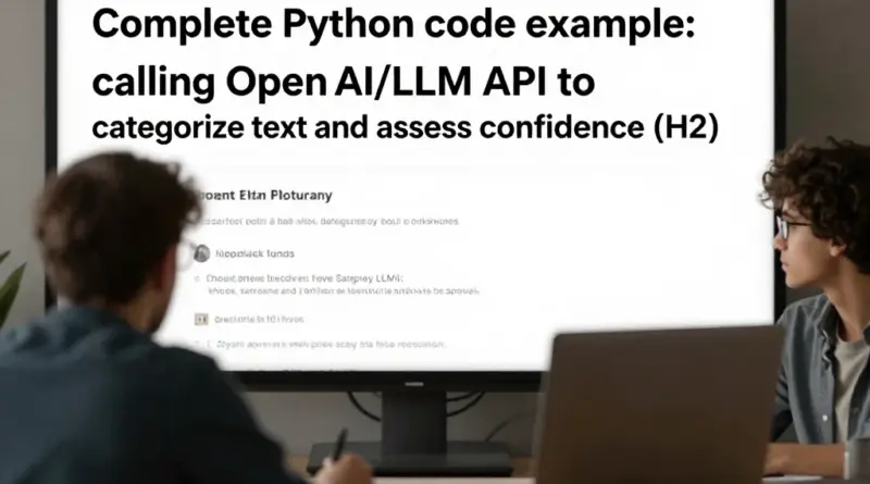 ตัวอย่างโค้ด Python แบบครบชุด: เรียก OpenAI/LLM API ทำการจัดหมวดและประเมินความเชื่อมั่น (H2)
