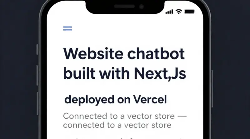 สร้างแชตบอทบนเว็บไซต์ด้วย NextJS, Vercel และเวกเตอร์สโตร์: คู่มือครบจบตั้งแต่แนวคิดถึงการใช้งานจริง