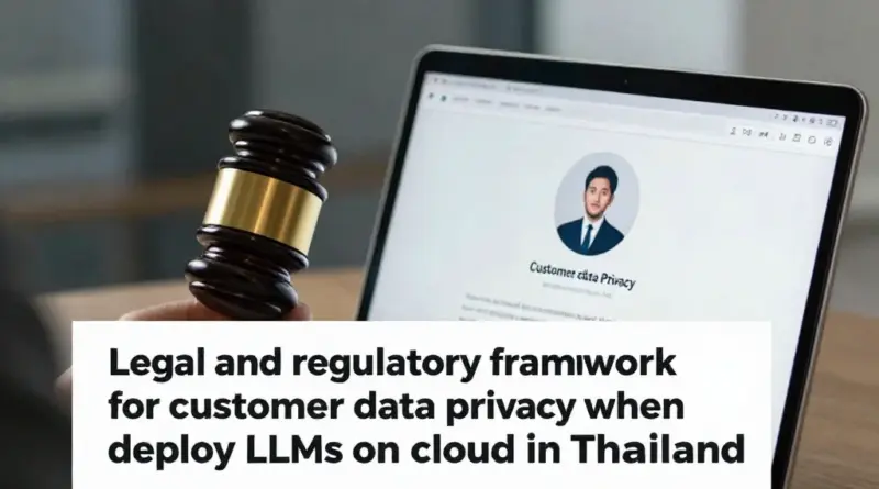 หลักการและกรอบกฎหมายที่เกี่ยวข้องกับความเป็นส่วนตัวของข้อมูลลูกค้าเมื่อนำ LLM ขึ้นใช้งานบนคลาวด์ในประเทศไทย