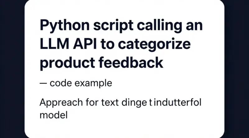 เขียนสคริปต์ Python เรียก API LLM เพื่อจัดหมวดหมู่คำติชมสินค้า: แนวทางและตัวอย่างโค้ดสำหรับสร้างโมเดลจัดกลุ่มข้อความ (H1)