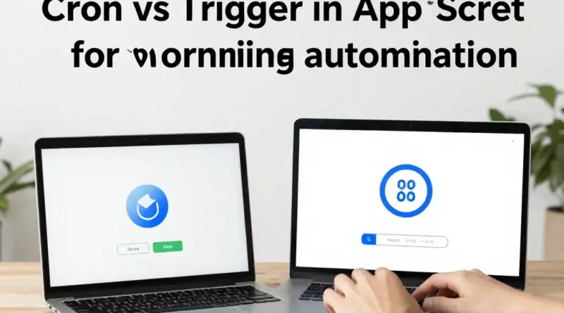 Cron vs Trigger ใน Apps Script: เลือกแบบไหนให้เหมาะกับการทำงานอัตโนมัติทุกเช้า