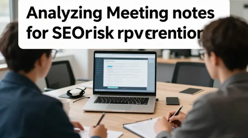 วิธีวิเคราะห์ความเสี่ยงจากบันทึกประชุมเพื่อป้องกันแผน SEO สะดุด