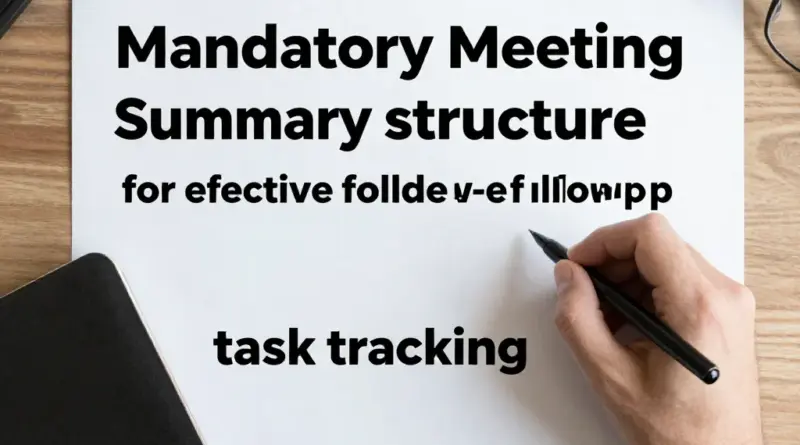 โครงสร้างบังคับฟิลด์ของ Meeting Summary ที่ช่วยลดงานตกหล่นและติดตามผลได้จริง
