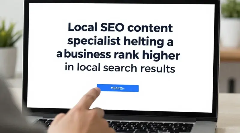 Local SEO Content Specialist ช่วยอะไรธุรกิจให้ติดอันดับในพื้นที่ได้จริง