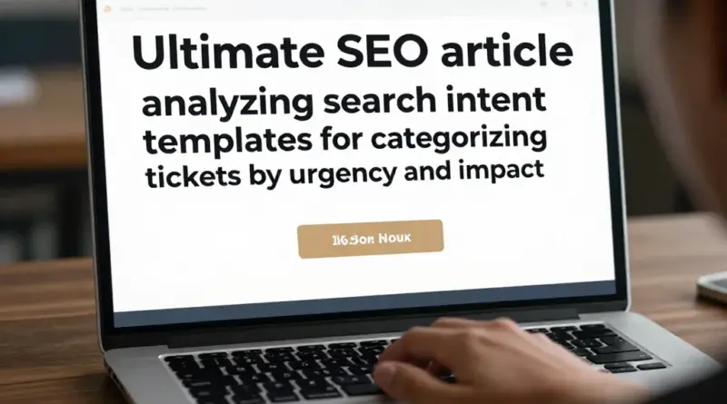 Ultimate SEO Articles: การวิเคราะห์เจตนาผู้ค้นหาเทมเพลตคำสั่งแบบหมวดหมู่สำหรับจำแนกทิกเก็ตตามความเร่งด่วนและผลกระทบ