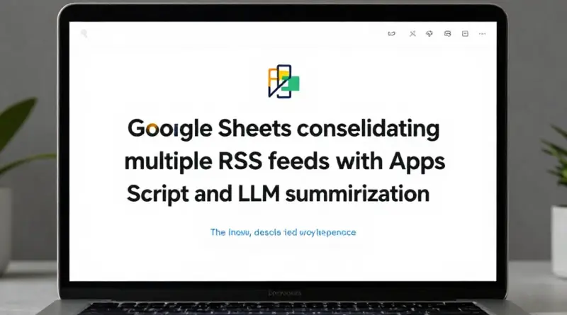 การดึง RSS หลายแหล่งเข้า Google Sheets แล้วใช้ Apps Script เรียก LLM สรุปคืออะไร?