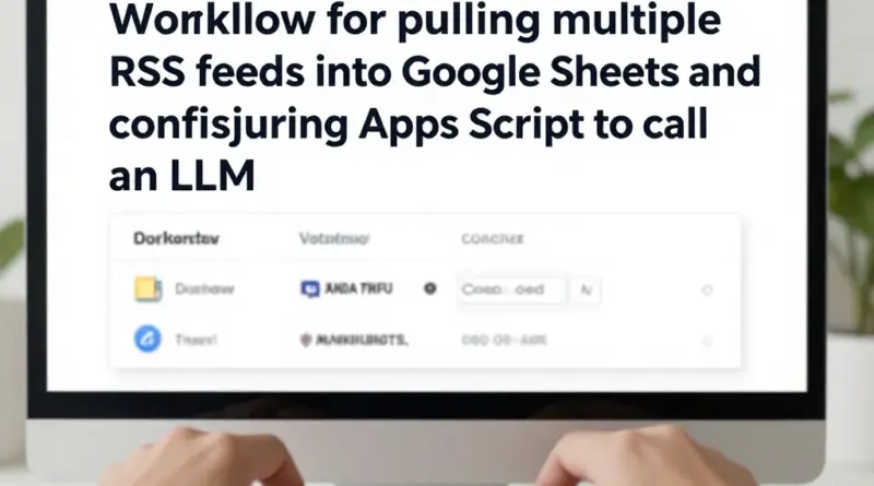 ขั้นตอนการดึง RSS หลายแหล่งเข้า Google Sheets และตั้งค่า Apps Script เพื่อเรียก LLM ทำงานอย่างไร