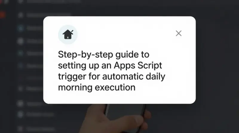วิธีตั้งค่า Trigger ใน Apps Script ให้รันอัตโนมัติทุกเช้าแบบทีละขั้นตอน