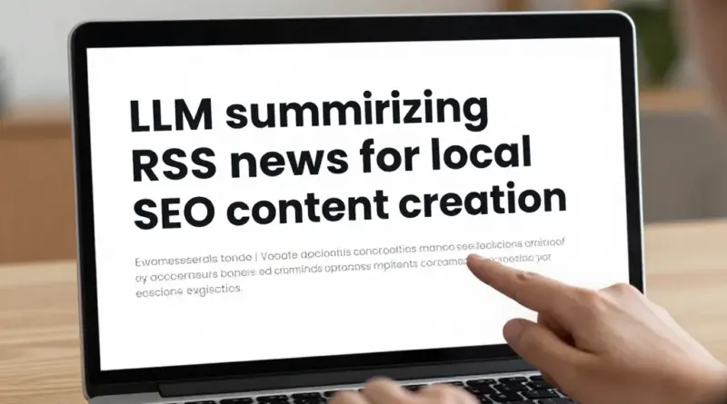 วิธีใช้ LLM สรุปข่าวจาก RSS ให้ได้ผลลัพธ์ที่พร้อมนำไปใช้งานด้าน Local SEO Content Specialist