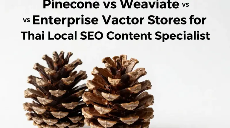 เปรียบเทียบเวกเตอร์สโตร์ Pinecone Weaviate และโซลูชันในองค์กร: เลือกอะไรดีสำหรับงาน Local SEO Content Specialist ในไทย